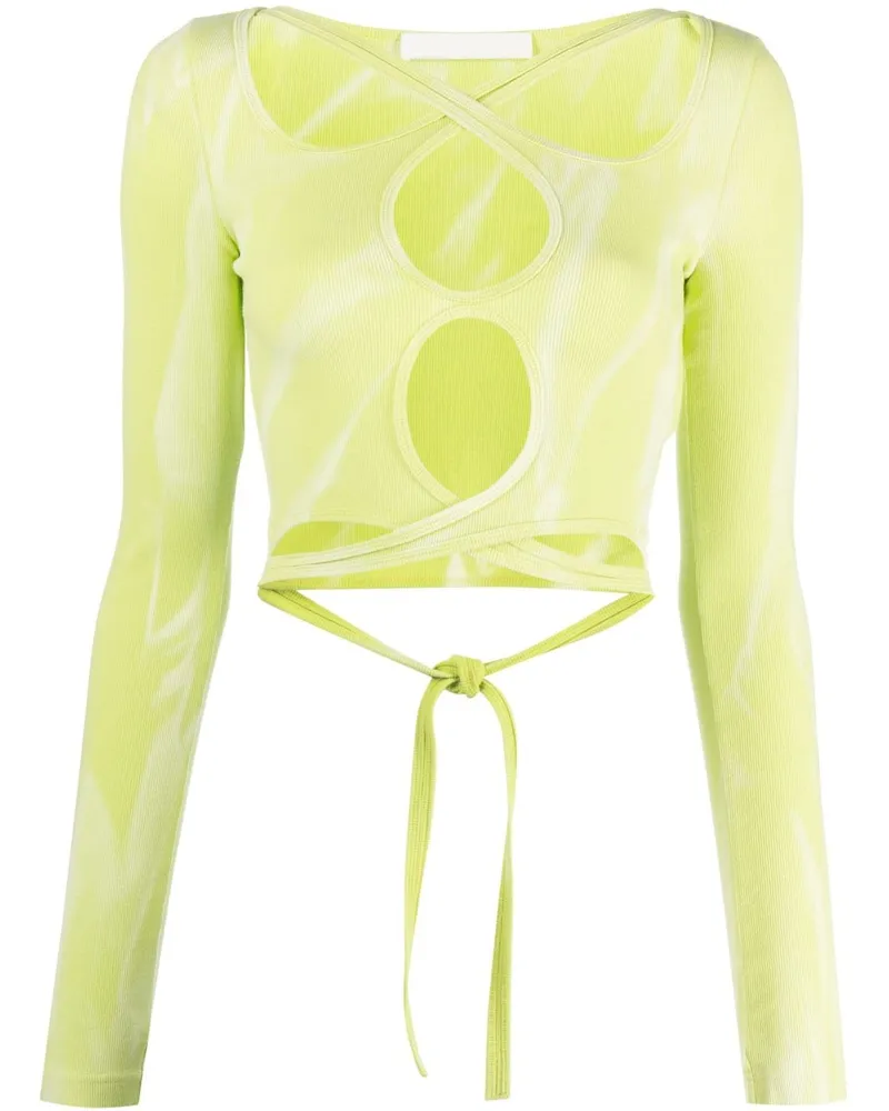 Dion Lee Langarmshirt mit Cut-Outs - Grün Grün