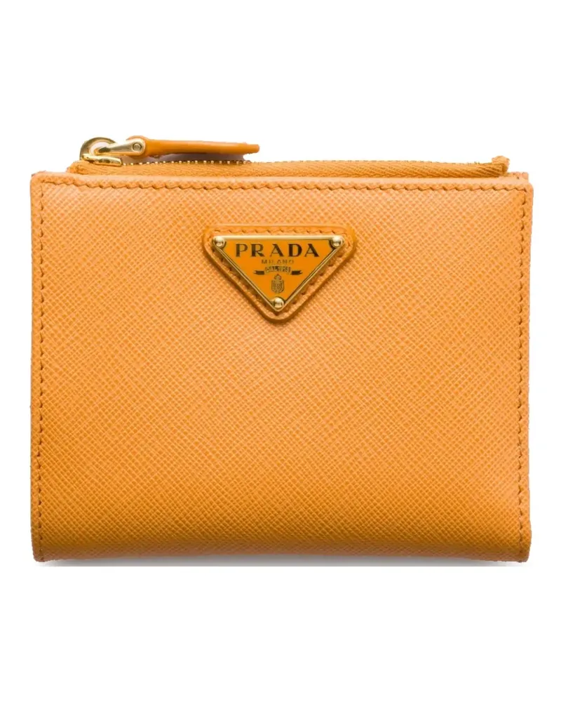 Prada Kleines Portemonnaie aus Saffiano-Leder - Orange Orange