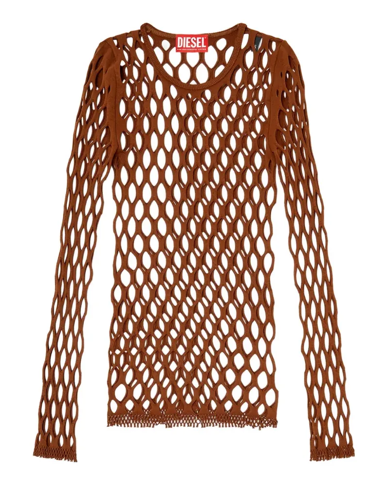 Diesel M-Zanda open-knit top - Braun Braun