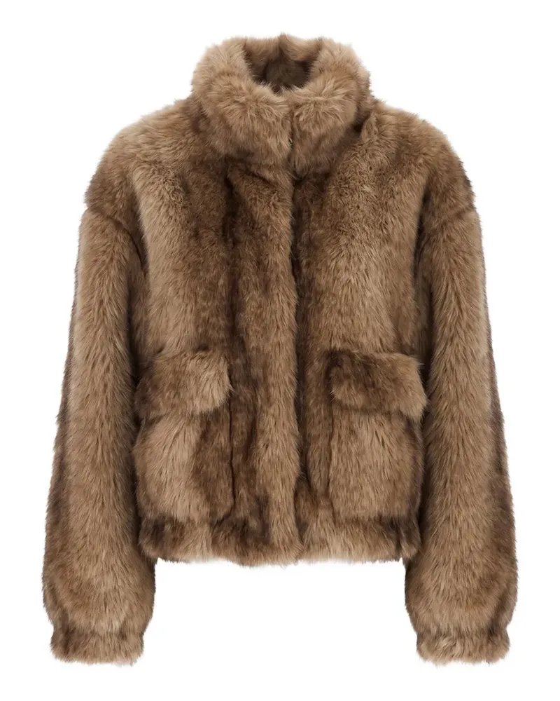 Aniye By Yvette Jacke aus Faux Fur - Braun Braun
