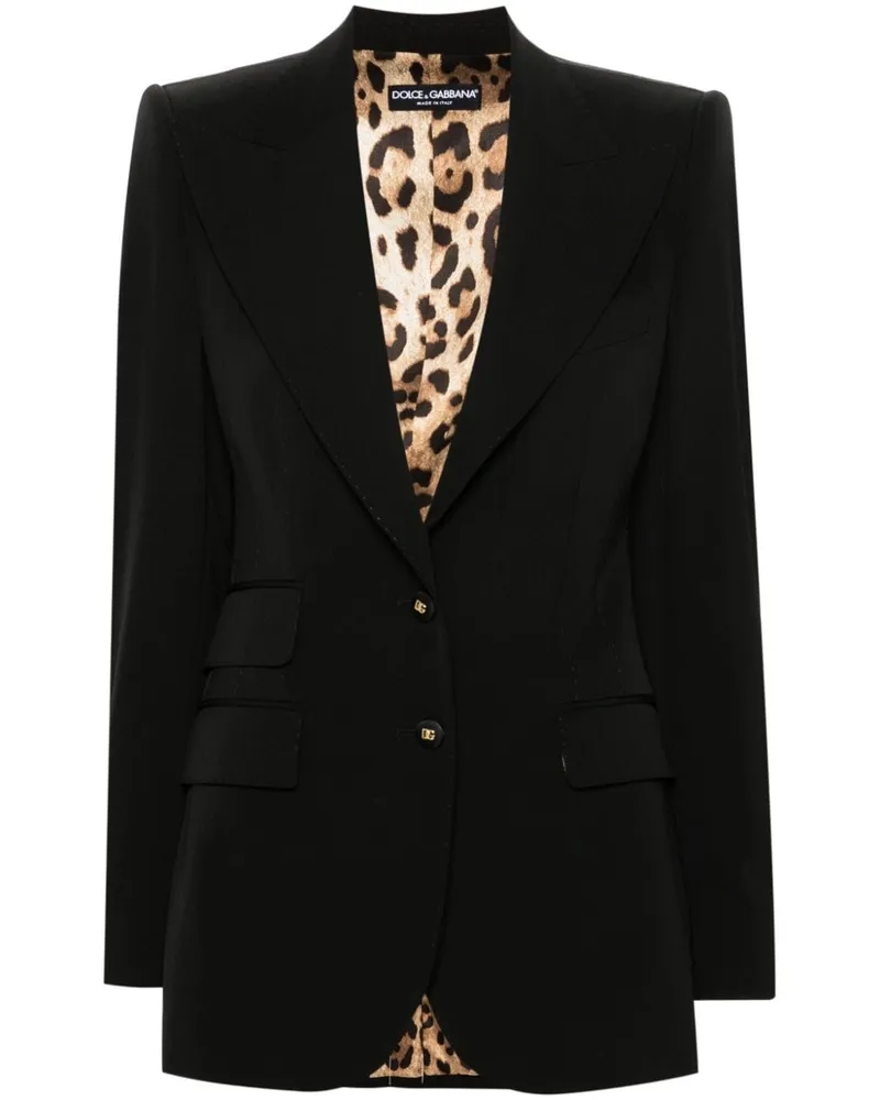 Dolce & Gabbana Einreihiges Sakko - Schwarz Schwarz