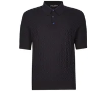 Strick-Poloshirt mit geometrischem Muster