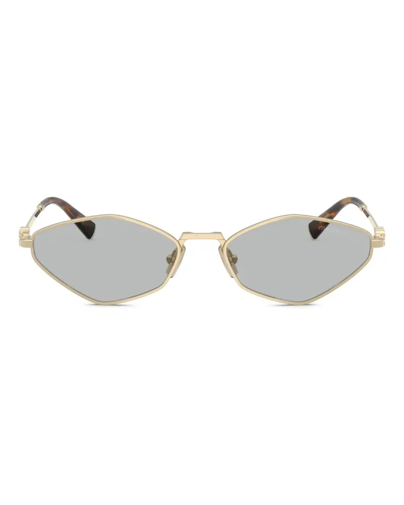 Miu Miu geometric-frame sunglasses - Gold Gold