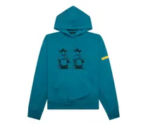Hoodie mit Cowboy-Print - Blau