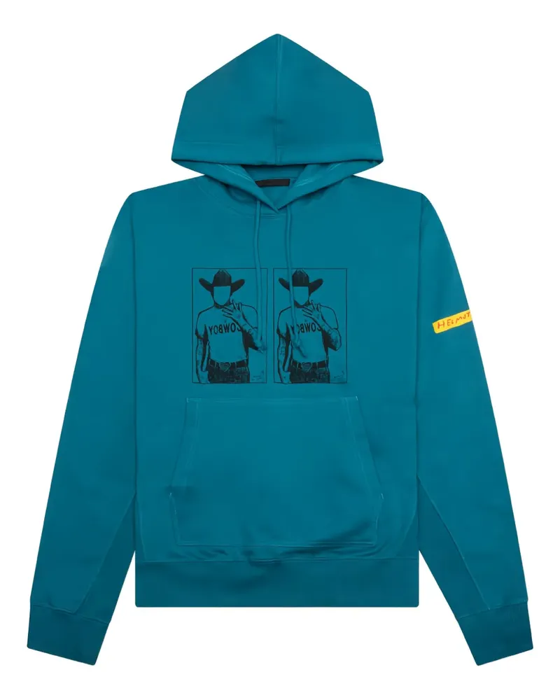 Helmut Lang Hoodie mit Cowboy-Print - Blau Blau