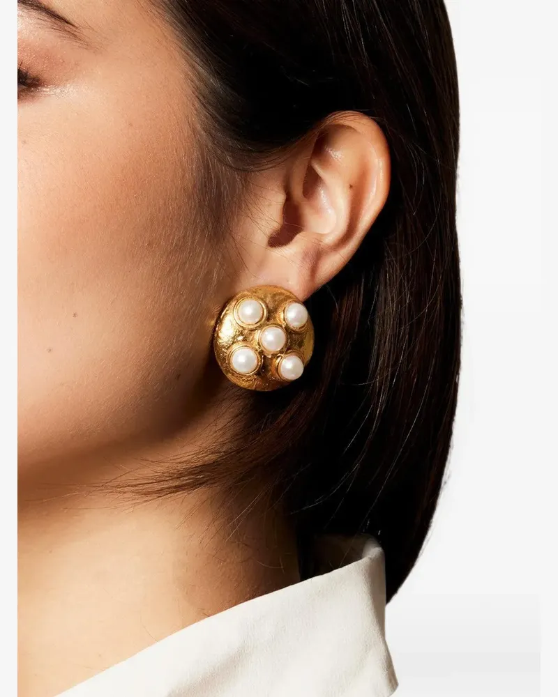Sylvia Toledano Theodora pearl-embellished earrings - Gold Gold