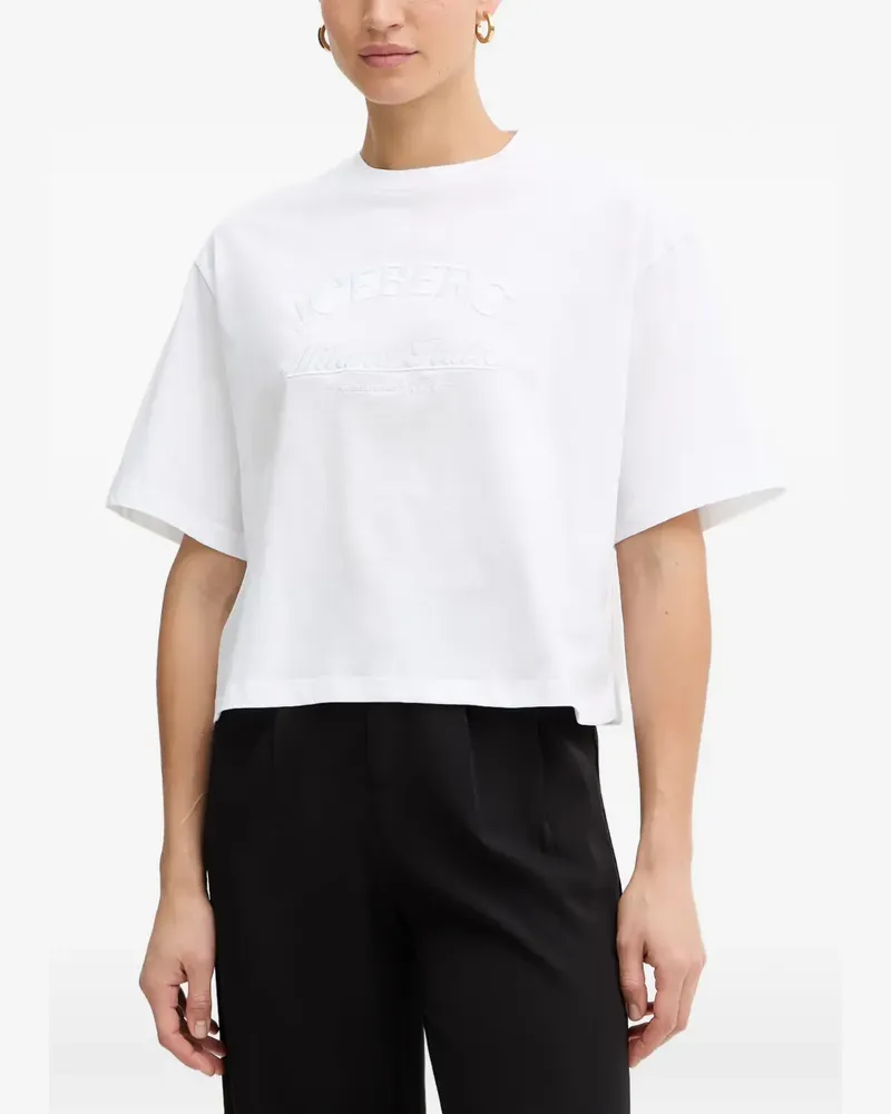 Iceberg T-Shirt mit Logo-Stickerei - Weiß Weiß