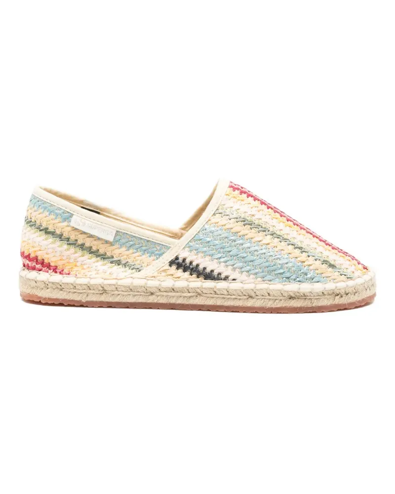 Superga 3009 striped espadrilles - Nude Nude