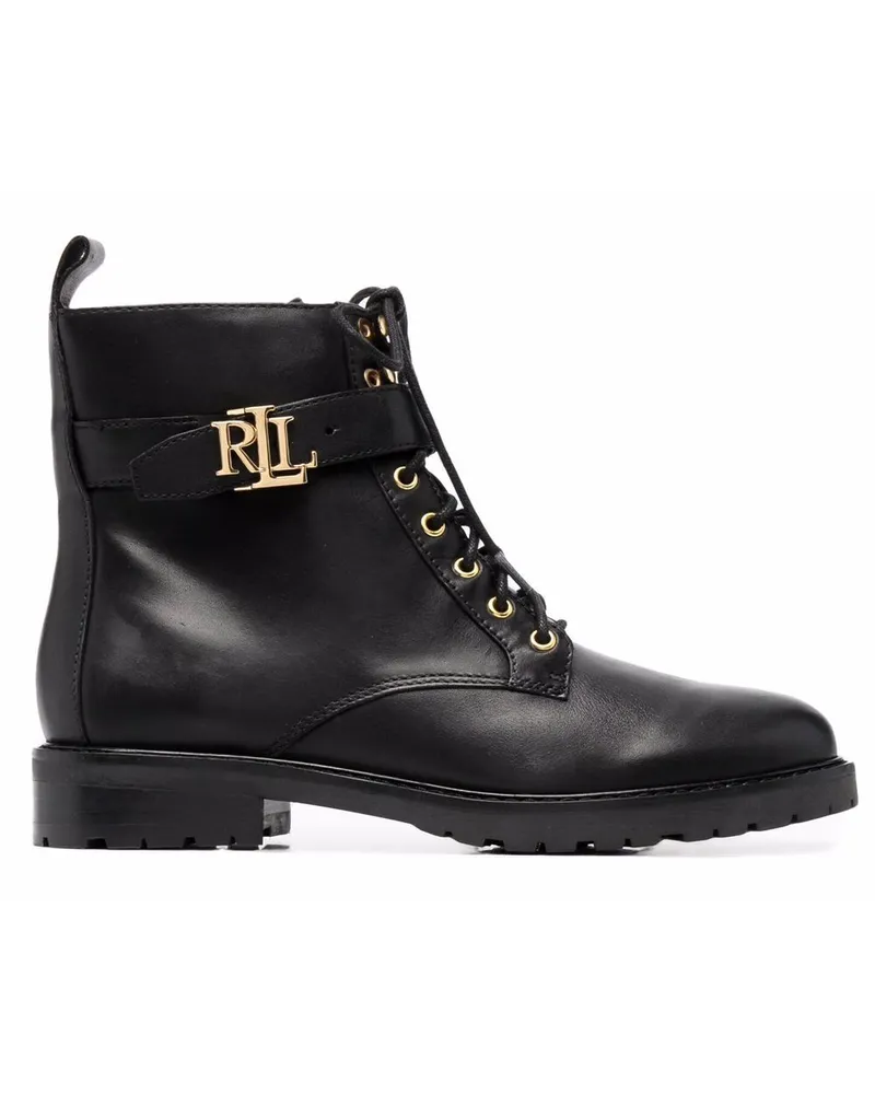 Ralph Lauren Burnished Stiefel - Schwarz Schwarz