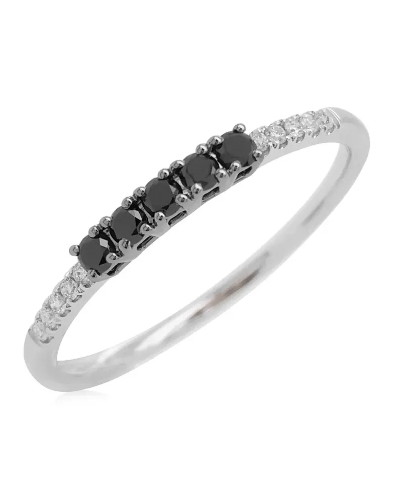 HYT Jewelry 18kt Weißgoldring mit Diamanten - Silber Silber