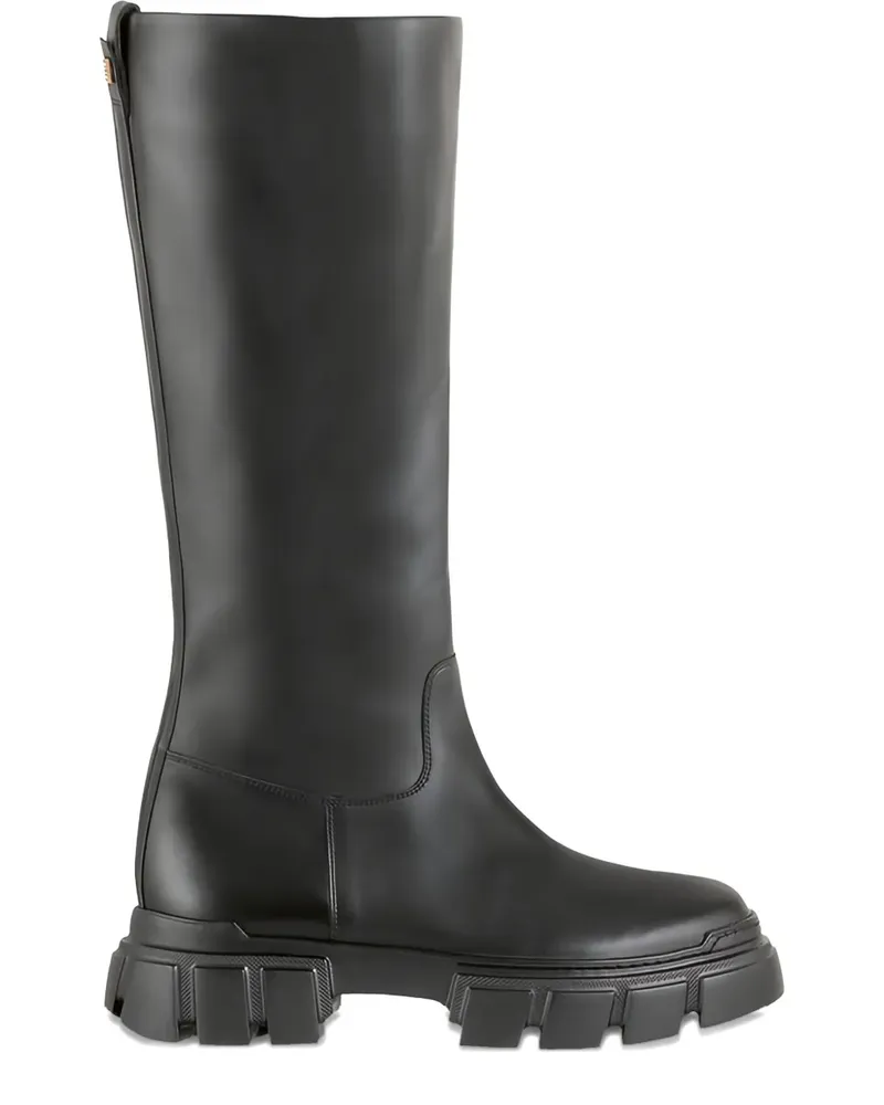 Högl Kniehohe James Stiefel mit dicker Sohle - Schwarz Schwarz