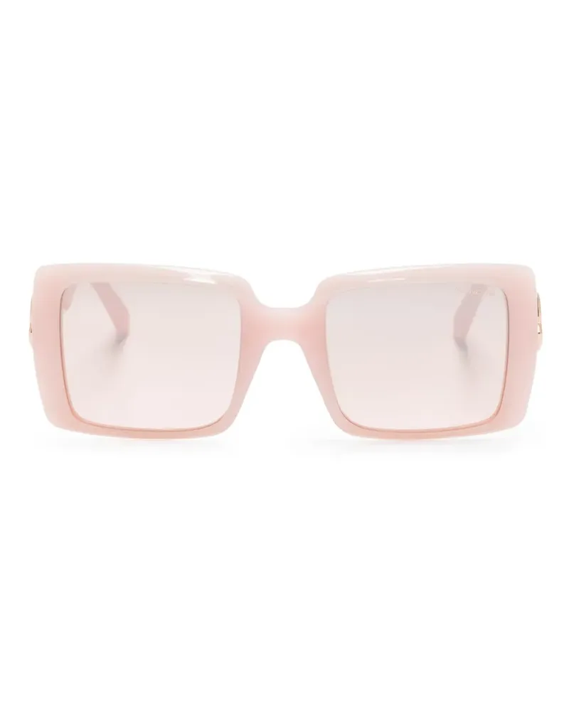 Moncler Sonnenbrille mit eckigem Gestell - Rosa Rosa