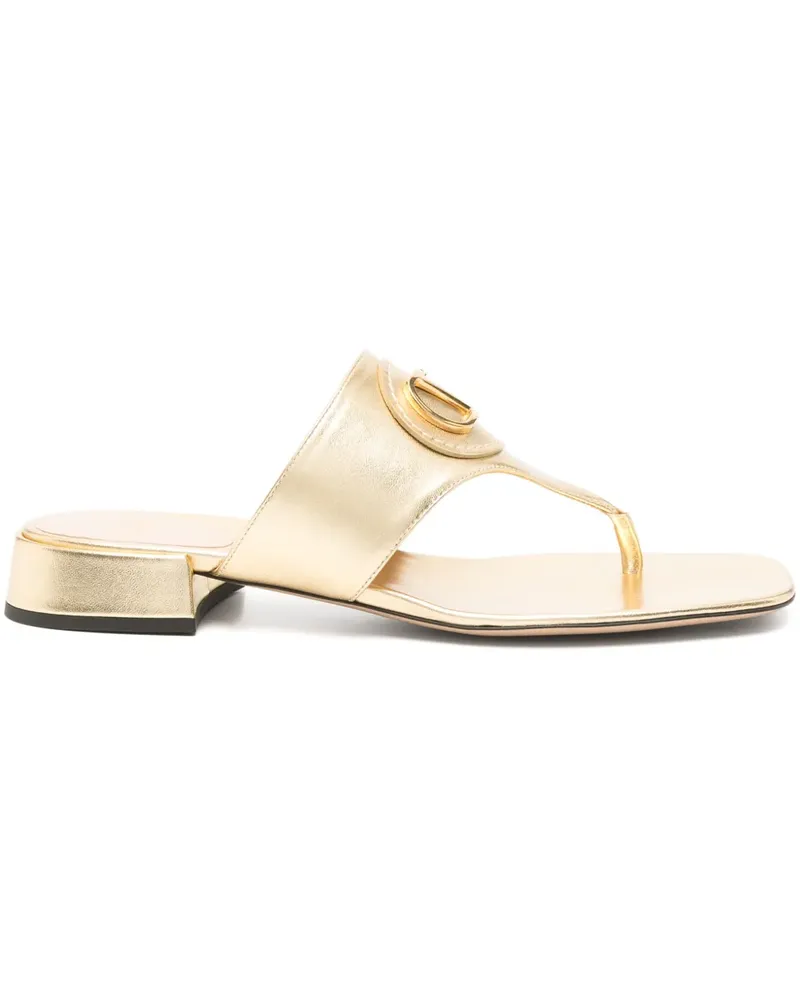 Valentino Garavani Sandalen mit VLogo - Gold Gold