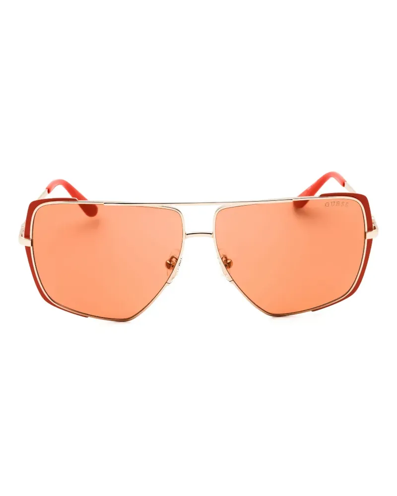Guess oversized geometric-frame sunglasses - Gold Gold