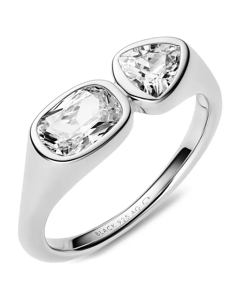Maria Black Siegelring aus Sterlingsilber mit Schmucksteinen Silber