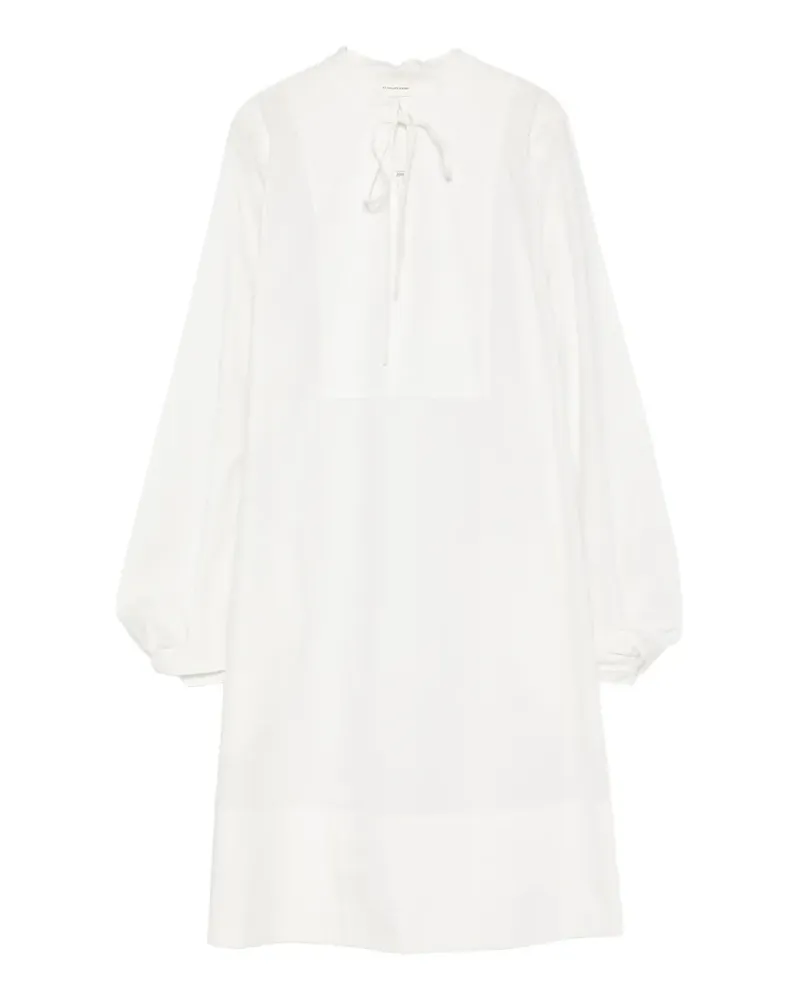 By Malene Birger Minikleid mit Schleifenkragen und Puffärmel - Weiß Weiß