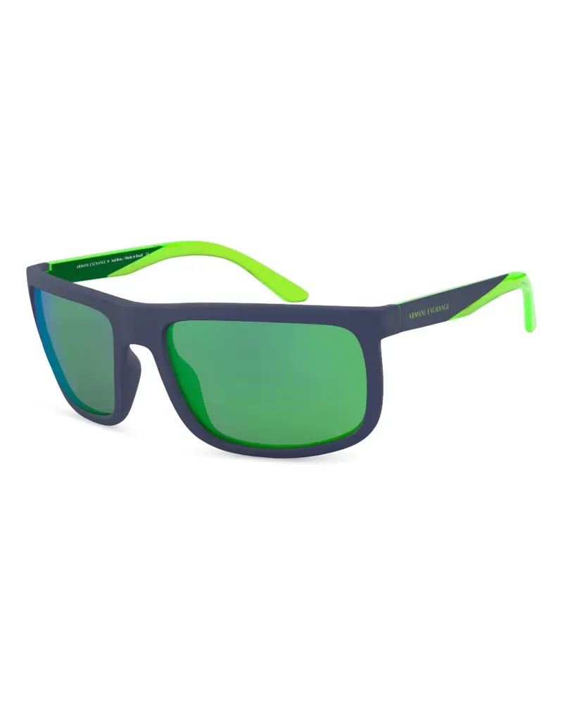 Armani Exchange Sonnenbrille mit eckigem Gestell - Blau Blau