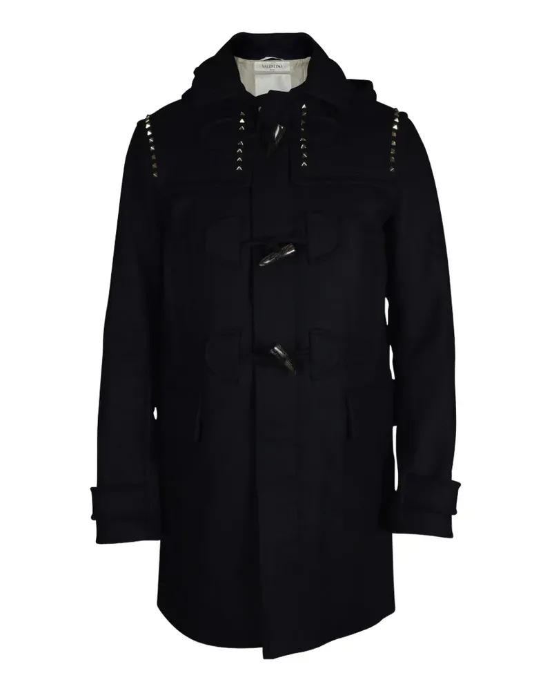 Valentino Garavani Klassischer Wollmantel - Schwarz Schwarz