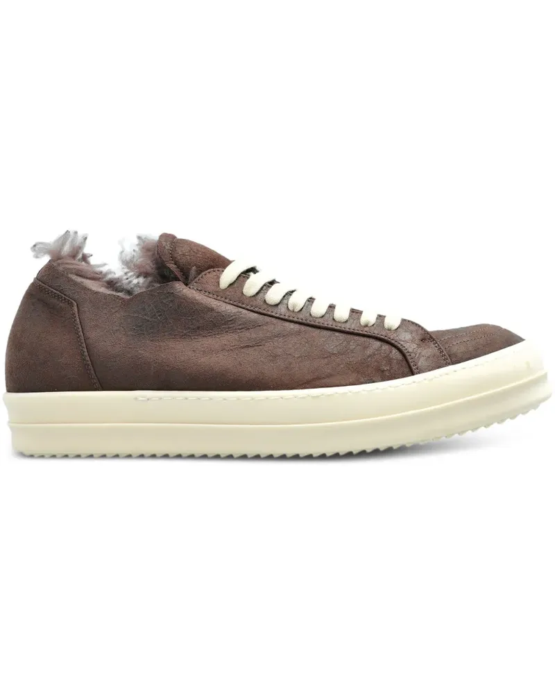 Rick Owens Sneakers mit Shearling - Braun Braun