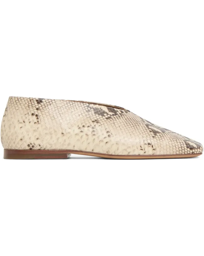 Mansur Gavriel Square Soft V Ballerinas - Nude Nude