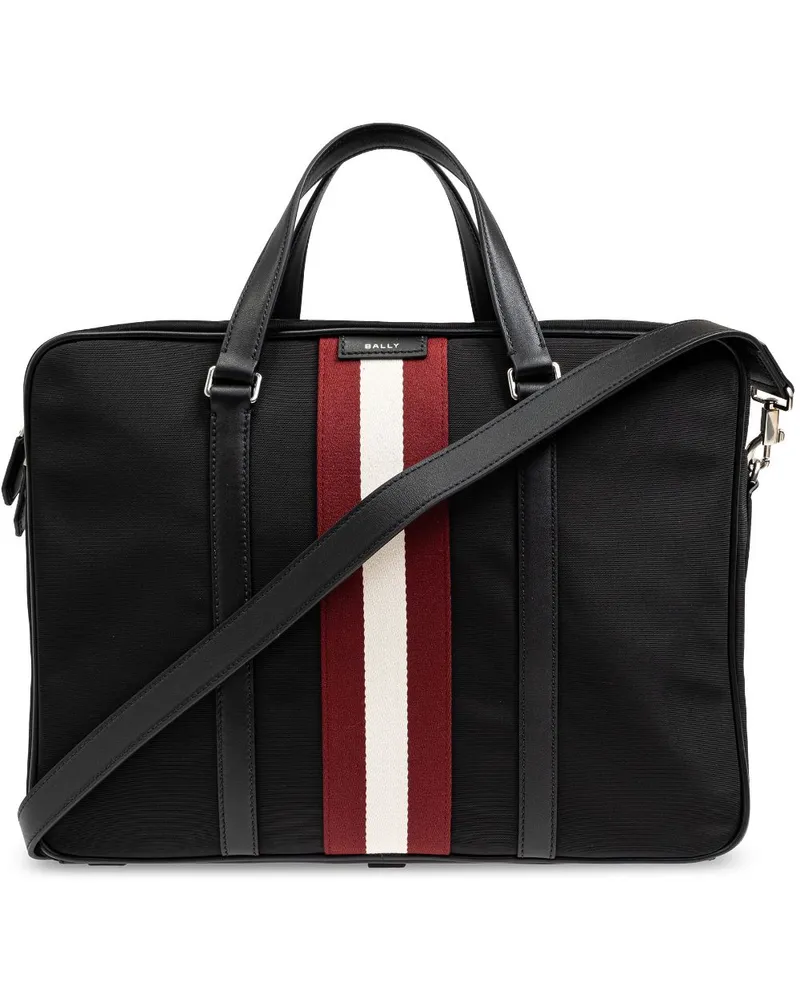 Bally Laptoptasche mit Streifendetail - Schwarz Schwarz