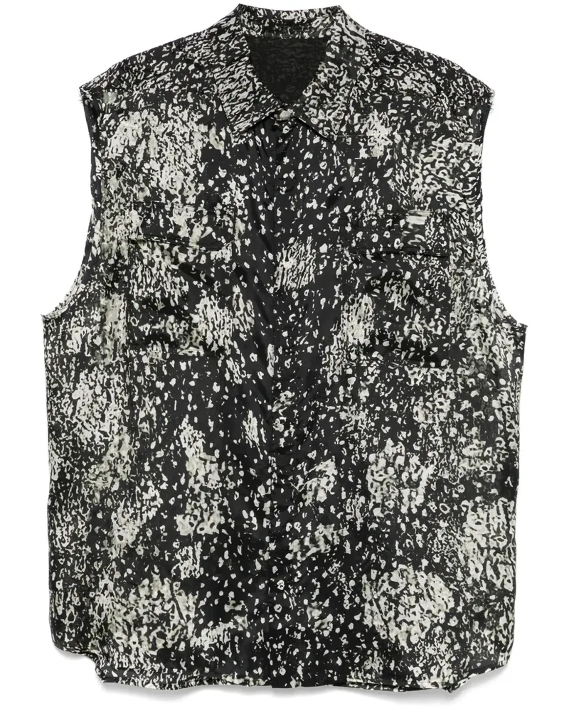 Rick Owens Jumbo Hemd - Schwarz Schwarz