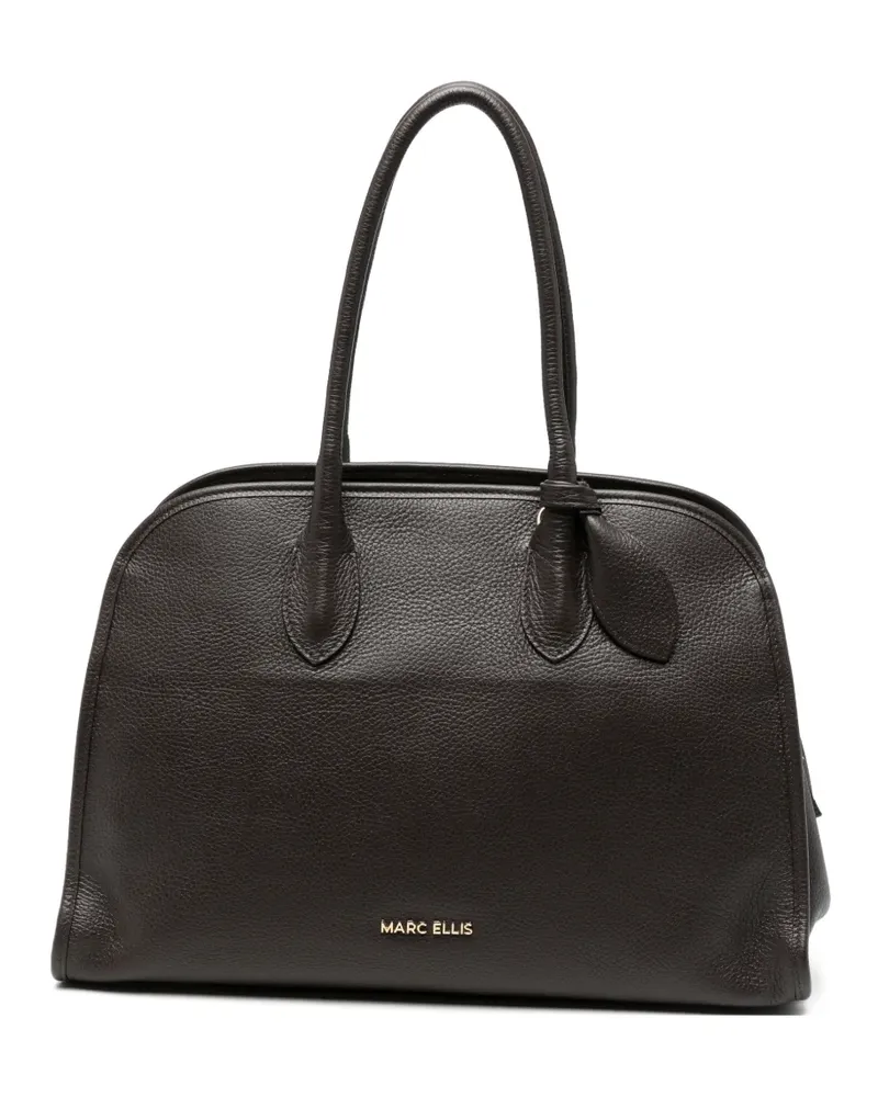 MARC ELLIS Bilbao leather shoulder bag - Braun Braun