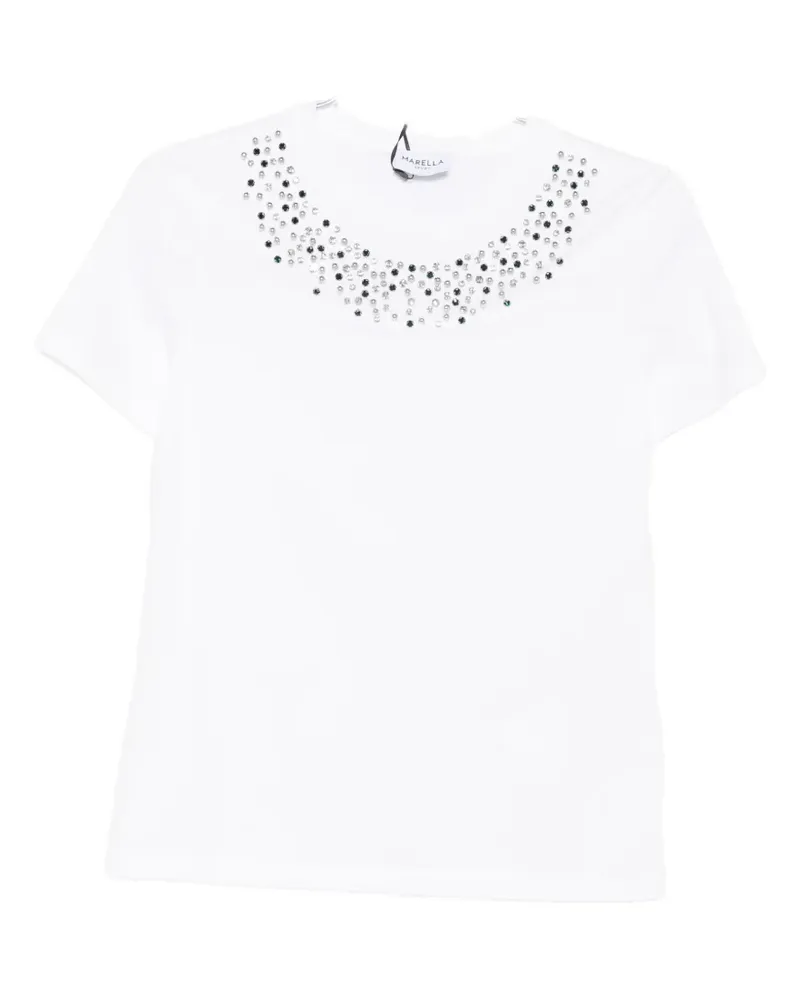 MARELLA MLSSaio short-sleeve embellished T-shirt - Weiß Weiß