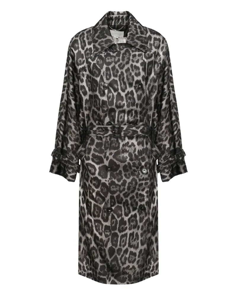Stella McCartney Mantel mit Leoparden-Print - Grau Grau