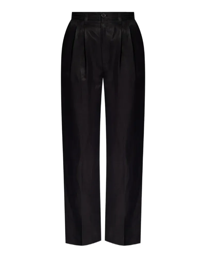 Anine Bing Carrie Wollhose mit Falten - Schwarz Schwarz