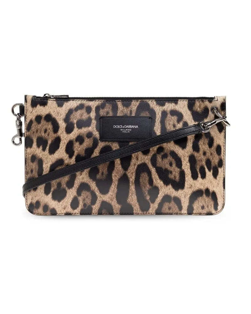 Dolce & Gabbana Kulturbeutel mit Leoparden-Print - Nude Nude