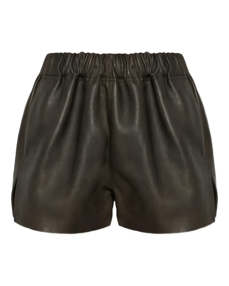 Rick Owens Shorts aus Leder - Schwarz Schwarz