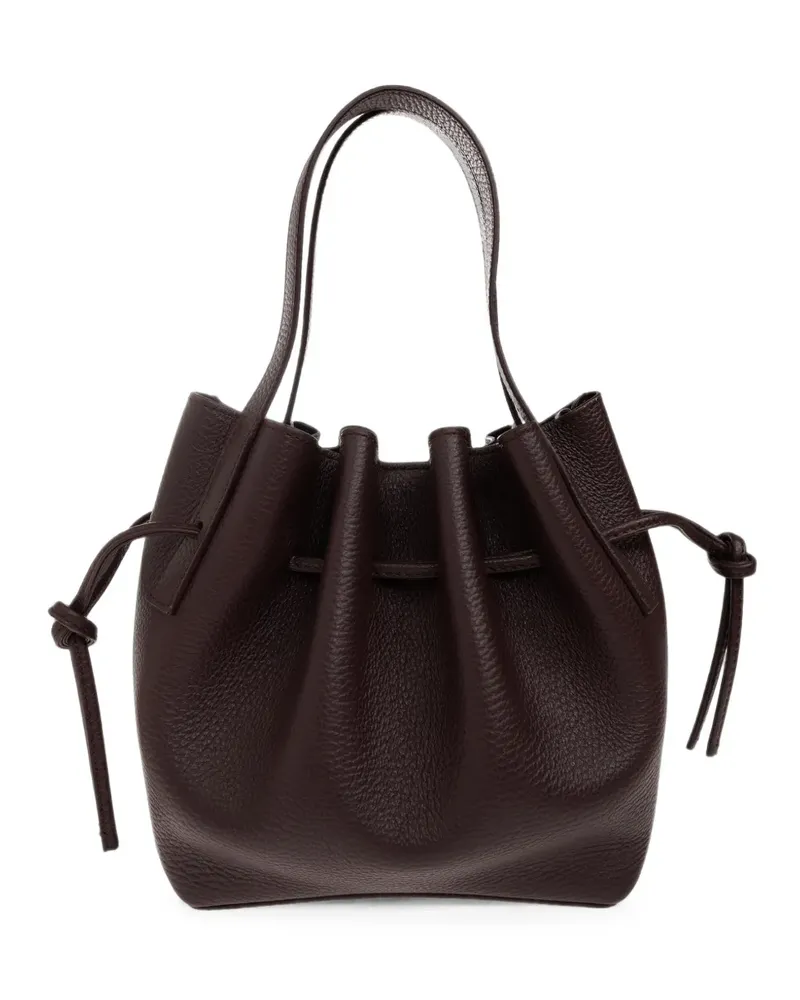 YUZEFI Scallop Mini leather bucket bag - Violett Violett
