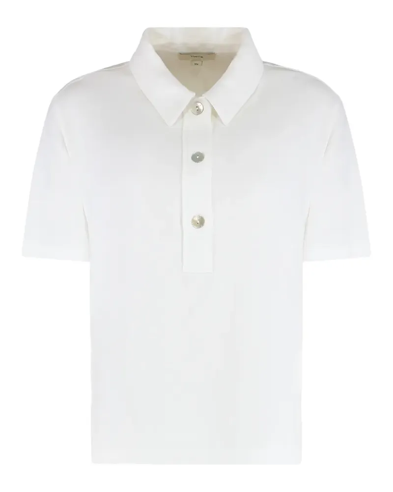 Vince buttoned polo top - Weiß Weiß