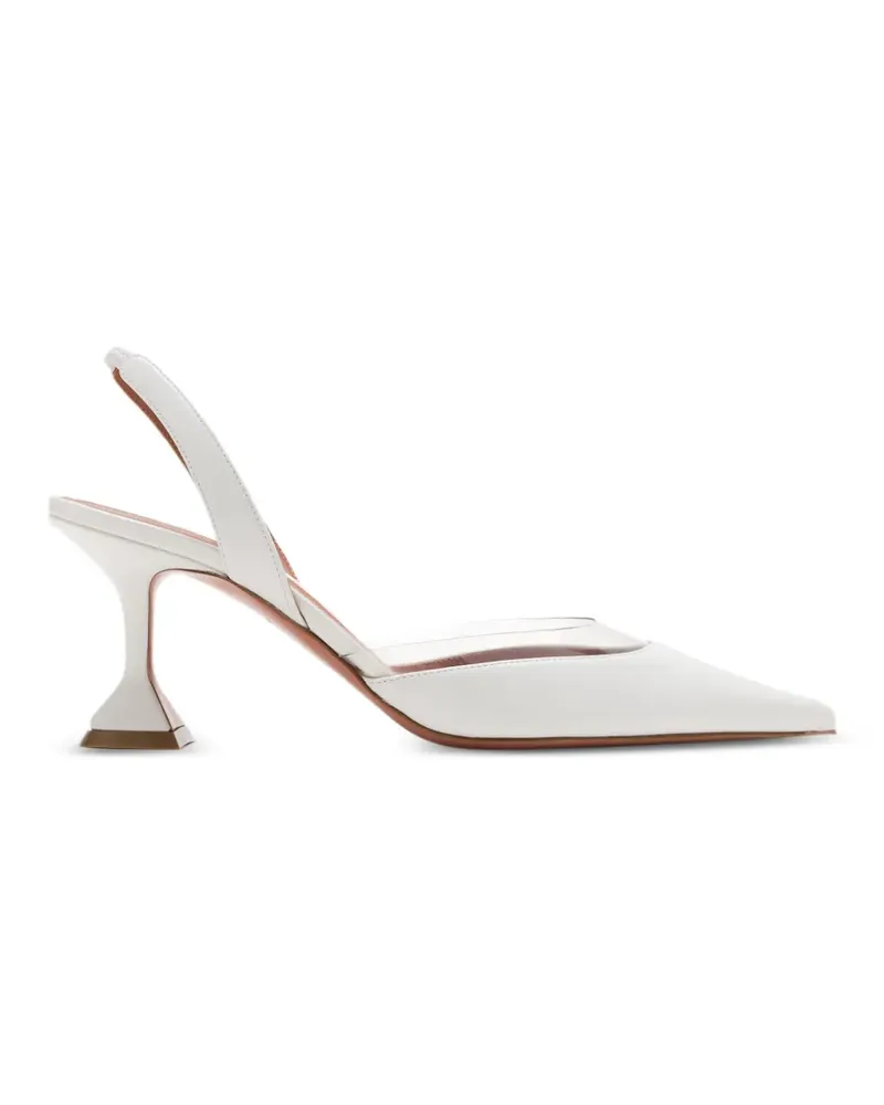 Amina Muaddi Lara transparent-panel slingback pumps - Weiß Weiß