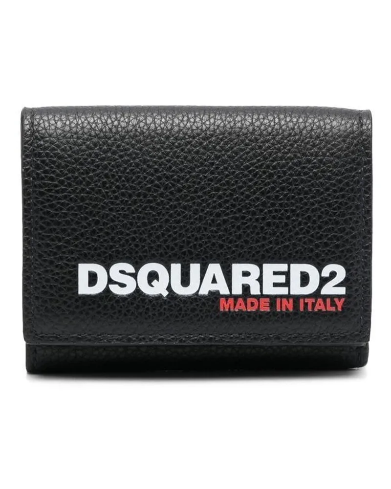 Dsquared2 Portemonnaie mit Logo-Print - Schwarz Schwarz