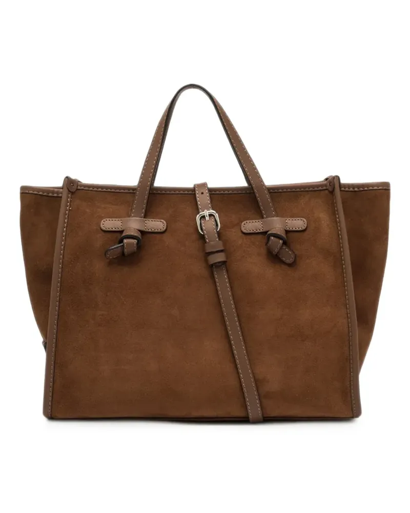 Gianni Chiarini medium Miss Marcella knotted suede tote bag - Braun Braun