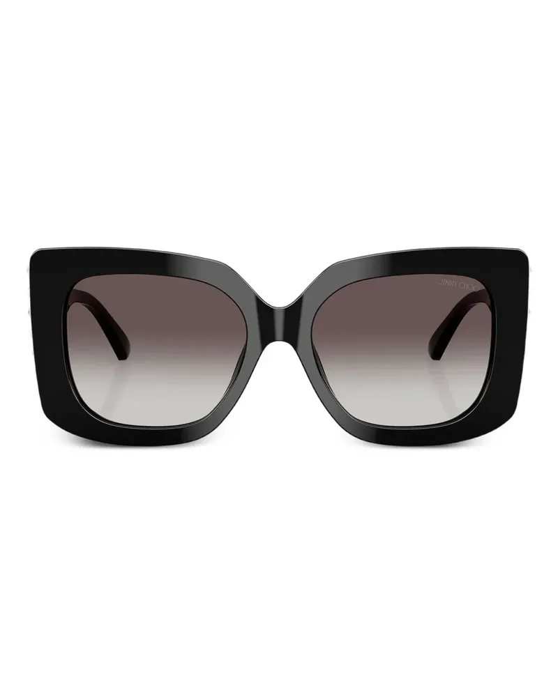 Jimmy Choo Eckige Sonnenbrille mit Nieten - Schwarz Schwarz