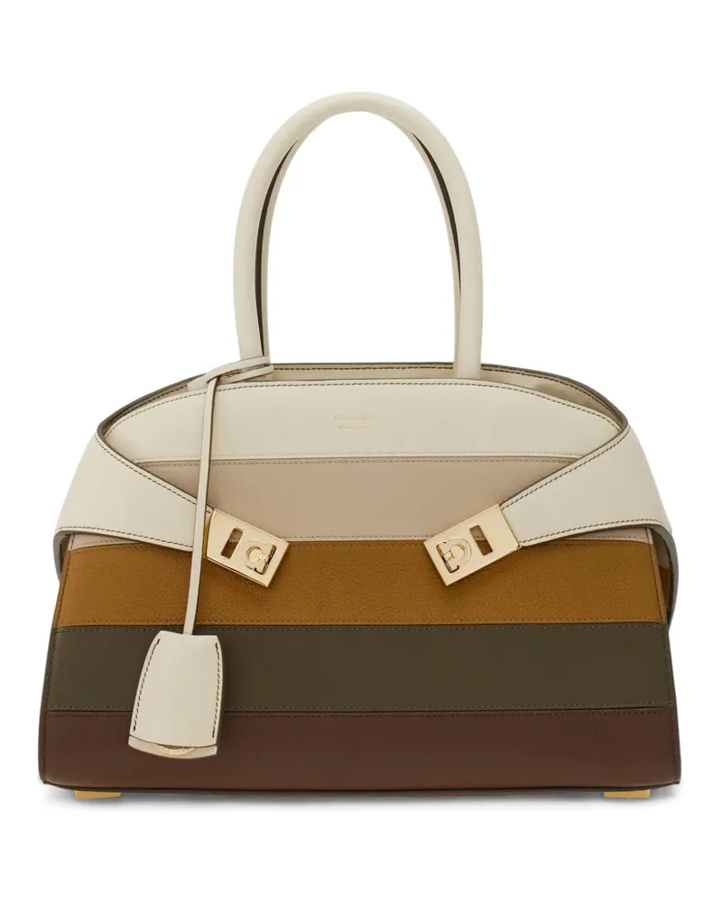 Ferragamo Strukturierte Hug Handtasche - Nude Nude