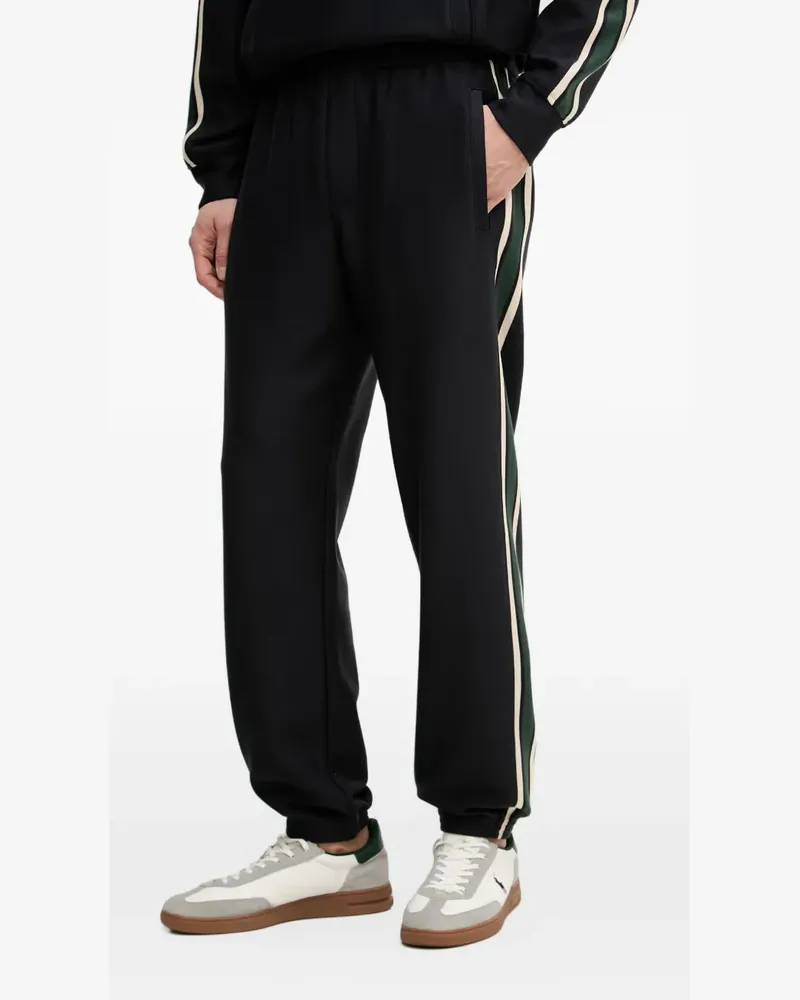 Emporio Armani lyocell-blend double jersey joggers with bands - Blau Blau