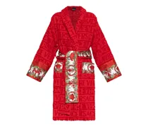 Bademantel mit Barock-Print - Rot