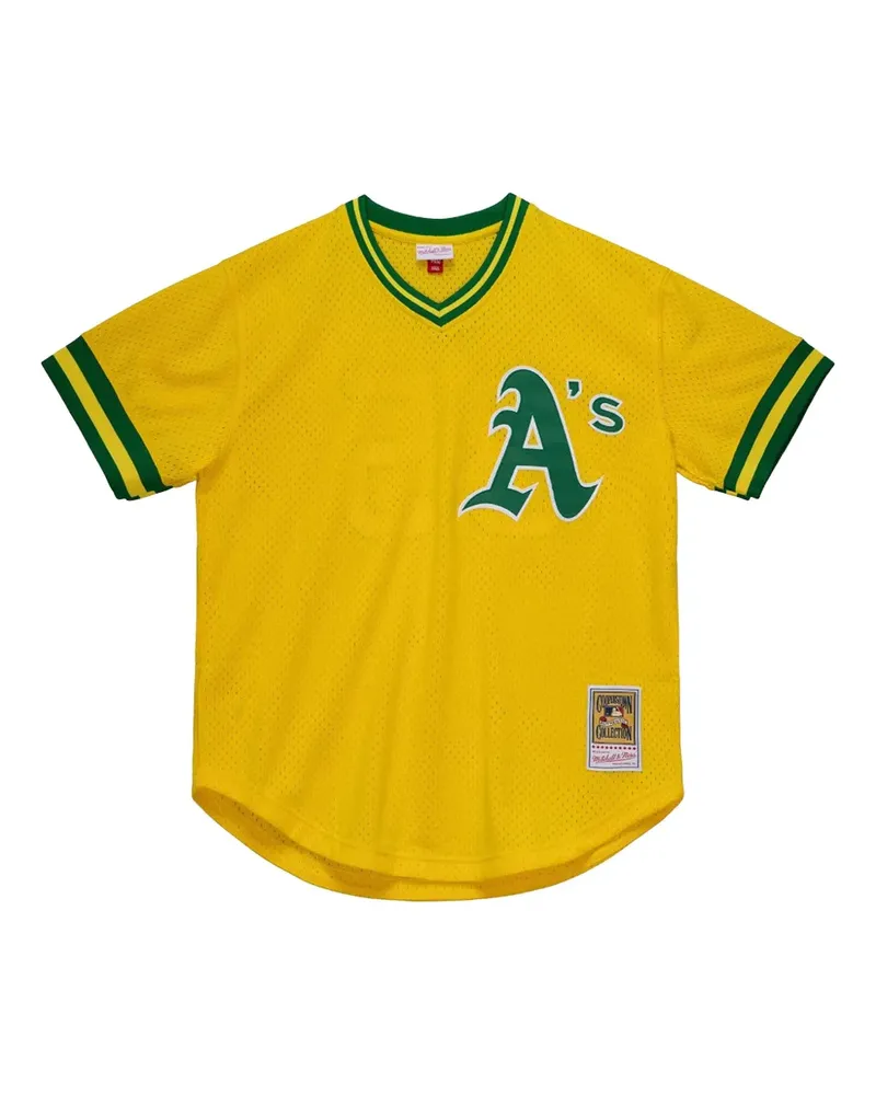 Mitchell & Ness MLB Athletics 1984 Rickey Henderson T-Shirt - Gelb Gelb