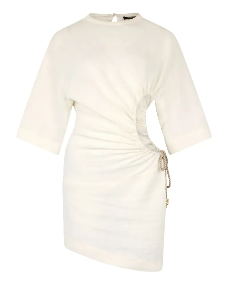 Roberto Cavalli Minikleid aus Leinen - Weiß Weiß