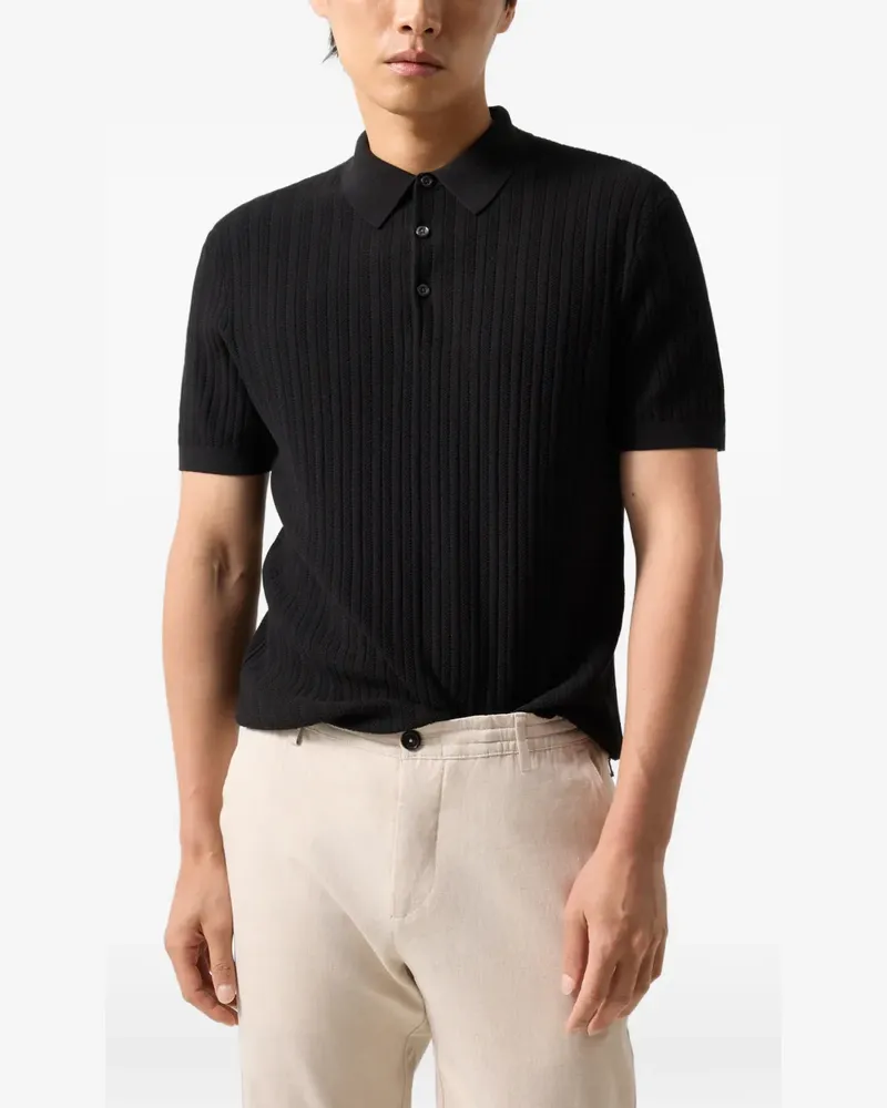 Bogner Geripptes Tobias Poloshirt - Schwarz Schwarz