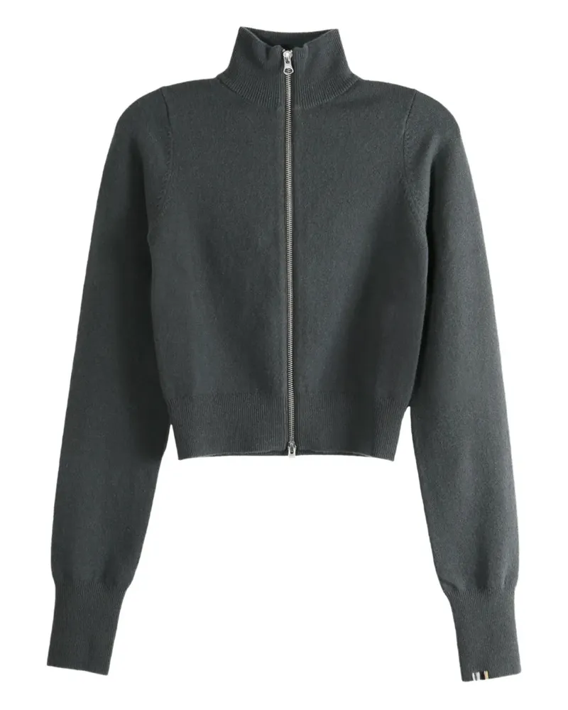 extreme cashmere n°302 zip-neck cropped cardigan - LAKE Lake