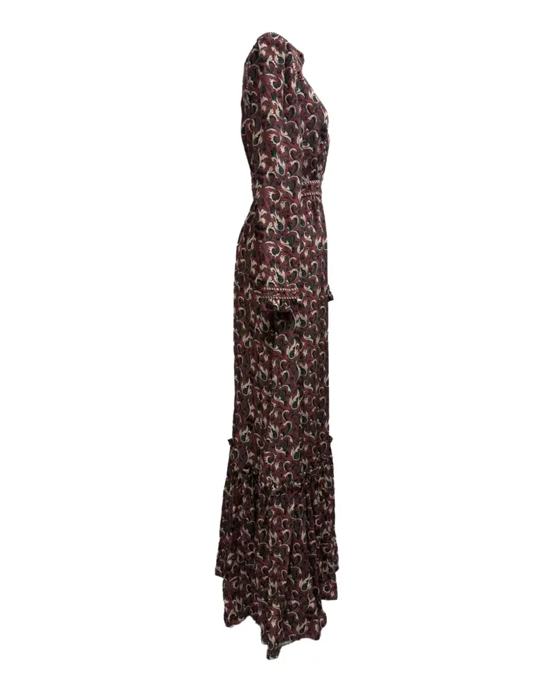 Vilshenko paisley-print mock-neck dress - Rot Rot