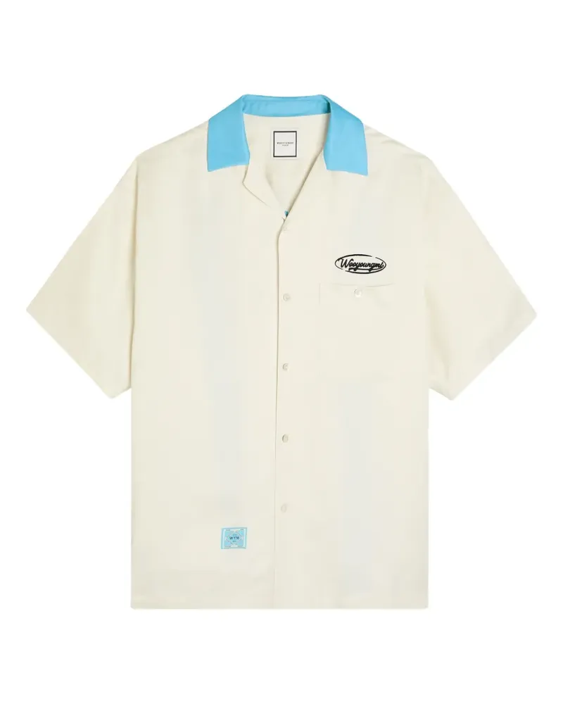 Wooyoungmi logo-patch shirt - Nude Nude