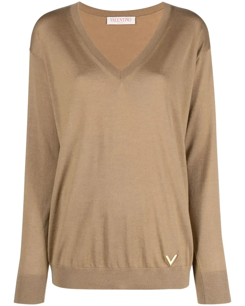 Valentino Garavani Pullover mit V-Ausschnitt - Braun Braun
