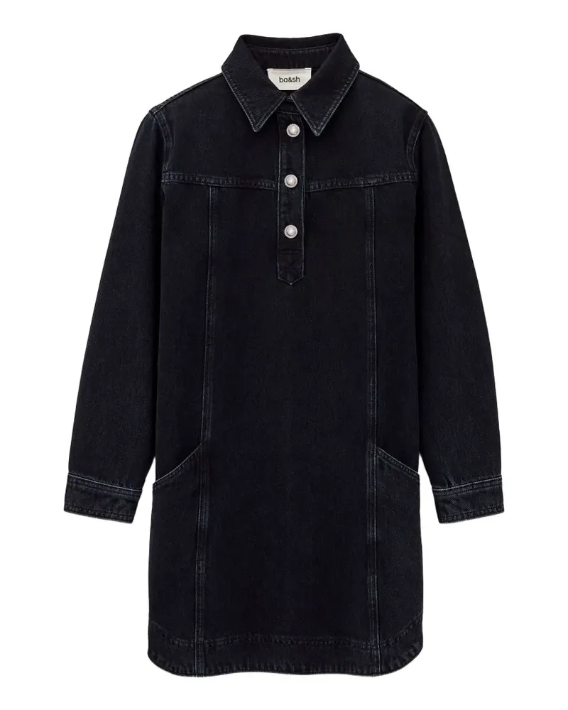 ba&sh Tona button-collar denim dress - Blau Blau