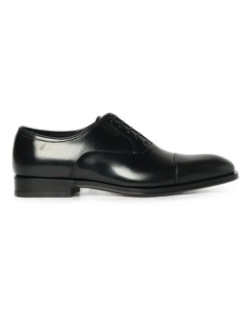 Ferragamo cap-toe leather Oxford shoes - Schwarz Schwarz